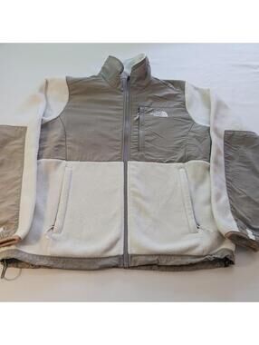 The North Face Full Front & Pocket Zippers Women's Gray & White Jacket Size M